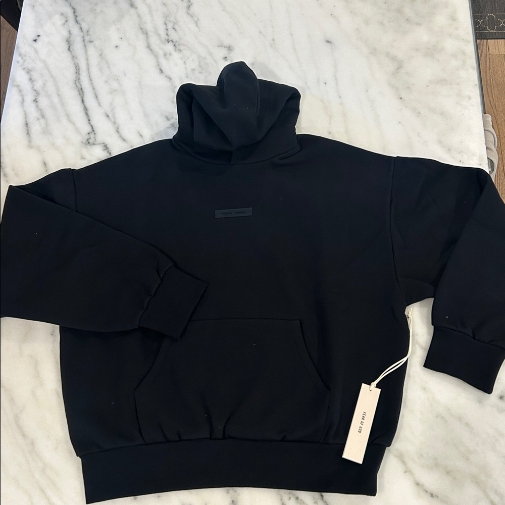 Fear of God Black Pullover Hoodie